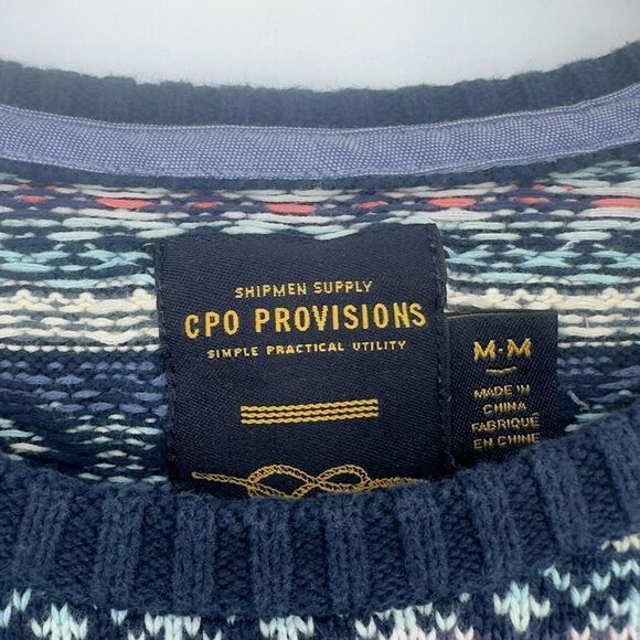 Shipmen Supply CPO Provisions Mens M Fair Isle Nordic Cotton Cosby 90’s Sweater - Picture 5 of 9